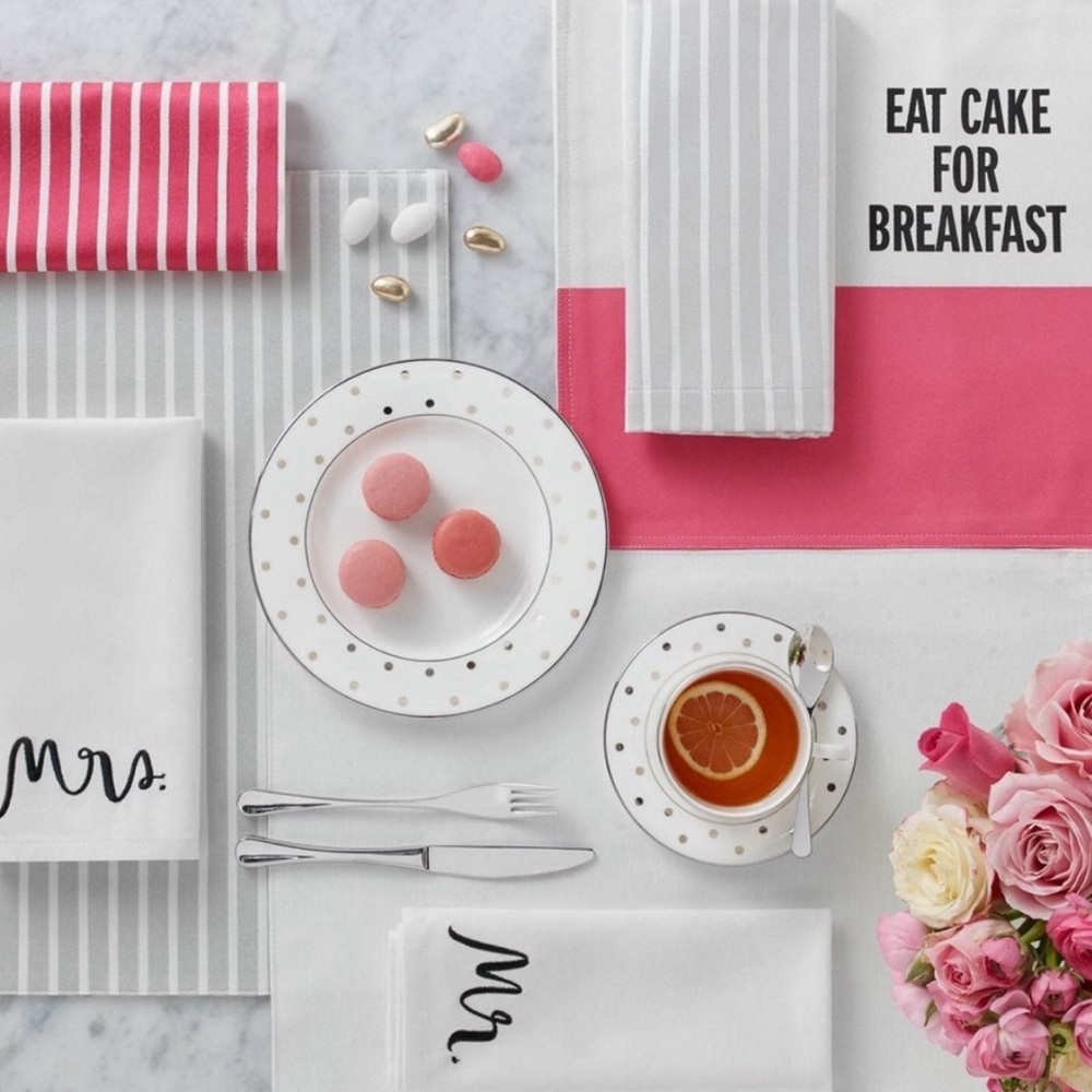Kate Spade New York 4PCK Eat Cake for Breakfast Placemats, Viv Snap
